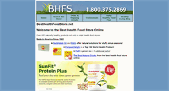 Desktop Screenshot of besthealthfoodstore.net